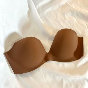 Seamless  Brown Sticky Strapless Bra